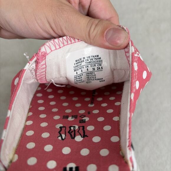Converse All StarPink Polka Dot Canvas Cut Slides Sandals Women's 8 Men's 6 - Picture 11 of 15